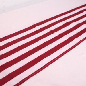 Runner Wine Red and White Strip 2m x 30cm